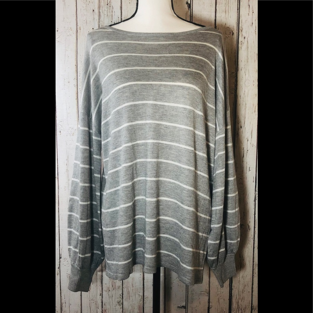 Philosophy Gray Striped Sweater